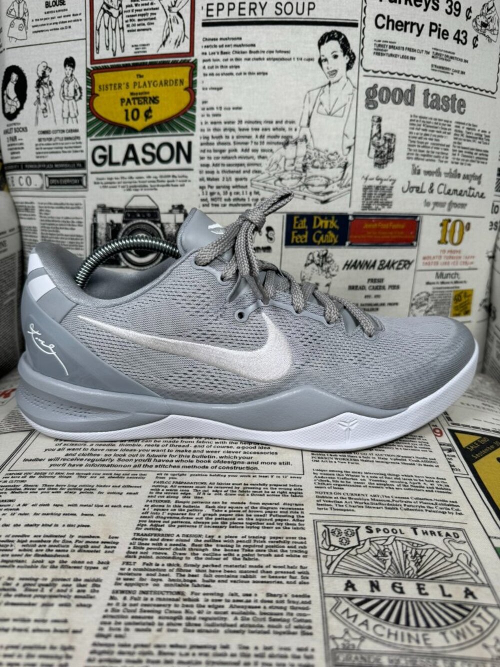 Nike Kobe 8 Protro Wolf Grey HF9550-002 Men Size 12 No Box Excellent Condition